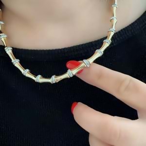ÖZEL SERİ SERENAY KOLYE 42+3 CM-GOLD ACR5100