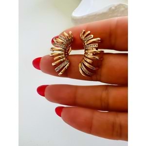 XUPING KULAĞA OTURAN ÇOKLU GÖRÜNÜMLÜ KÜPE-ROSE ACR5153