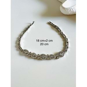 XUPING DAMLA TAŞLI BİLEKLİK 18+2CM-GÜMÜŞ ACR6228