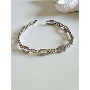 XUPING KARE TAŞLI BİLEKLİK 17+2CM-GÜMÜŞ ACR6229