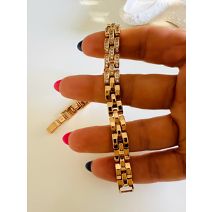 XUPING TAŞLI KORDON BİLEKLİK 17+1CM-ROSE RENK ACR6439