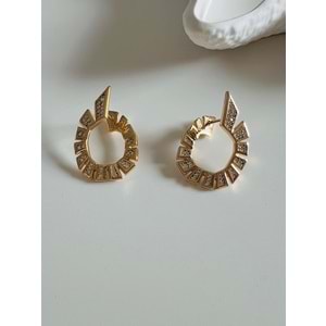 XUPING HALKA MODEL ZİRKON TAŞLI TASARIM KÜPE-ROSE ACR6593