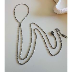 BİLEKTEN ÇİFT DOLAMALI ZİNCİR ÇELİK ŞAHMERAN-GÜMÜŞ RENK ACR6621