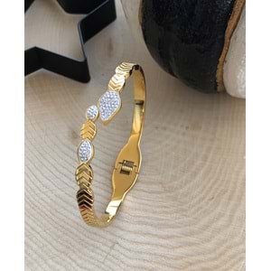 GOLD RENK YILAN MODEL ÇELİK KELEPÇE ACR6637