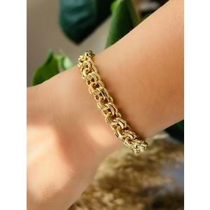 XUPING 14K İÇ İÇE GEÇMELİ ZİNCİR BİLEKLİK 20CM ACR6668