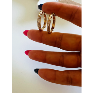 XUPING ZİRKON TAŞLI HALKA KÜPE-ROSE RENK ACR6815