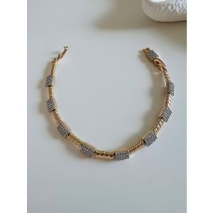 XUPING ZİRKON TAŞLI TASARIM BİLEKLİK 17+2CM-ROSE RENK ACR6873