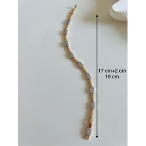 XUPING ZİRKON TAŞLI TASARIM BİLEKLİK 17+2CM-ROSE RENK ACR6873