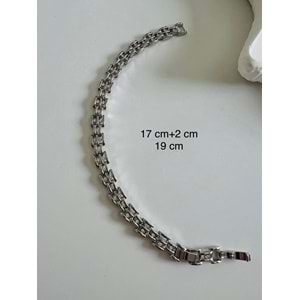 XUPING TAŞLI KORDON BİLEKLİK 17+2CM-GÜMÜŞ RENK ACR6995