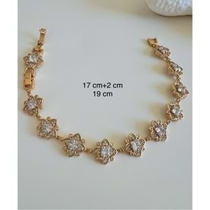 XUPING TAŞLI YONCA BİLEKLİK 19CM-ROSE RENK ACR7091