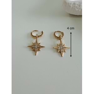 XUPING KUTUP YILDIZI CHARMLI KÜPE-ROSE RENK ACR7122