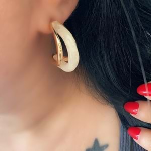 ÖZEL SERİ MARKA MODEL MİNELİ BOMBE KÜPE-GOOLD ACR7311