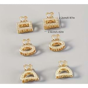 GÜNLÜK KULLANIM İÇİN MİNİMALİST STİL, EKOSE BASKI SAÇ TOKASI ACR7349