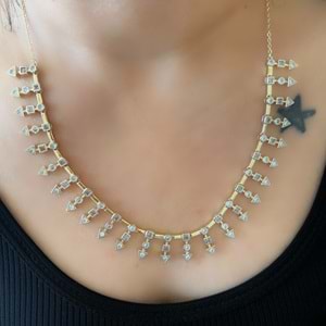 ÖZEL SERİ SPEAR KOLYE 47+6CM-GOLD RENK ACR7355