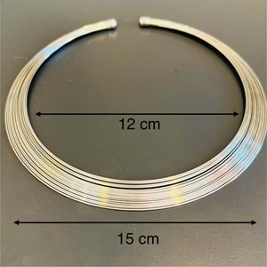 ÖZEL SERİ MARKA MODEL TEL TASARIM CHOKER KOLYE-GÜMÜŞ RENK ACR7477
