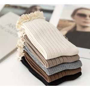 KIZ ÇOCUKLARI İÇİN VİNTAGE DANTELLİ, FIRFIRLI, ÇORAP (9-12Y) ACR7489