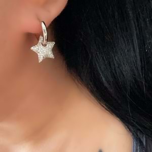 XUPING YILDIZ CHARMLI KÜPE-GÜMÜŞ RENK ACR7598