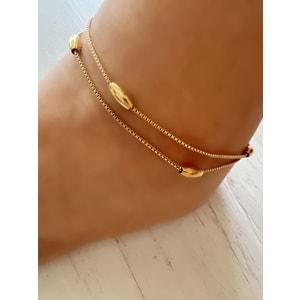 GOLD RENK İKİLİ BADEM ÇELİK HALHAL 20+4 CM ACR7668
