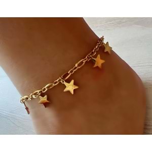 GOLD RENK SALLANTILI YILDIZ ÇELİK HALHAL 23+5 CM ACR7671