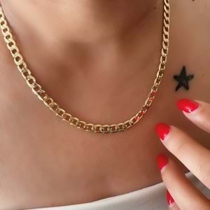 XUPING 14K FİGARO ZİNCİR KOLYE 45CM-GOLD ACR7756