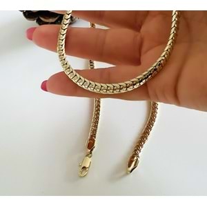 XUPING 14K ÖRGÜ ZİNCİR KOLYE 60CM-GOLD ACR7781