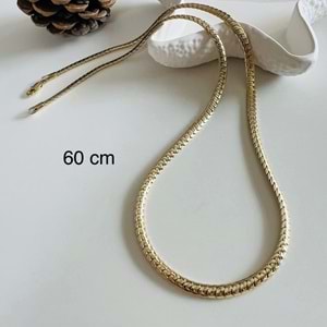 XUPING 14K ÖRGÜ ZİNCİR KOLYE 60CM-GOLD ACR7781