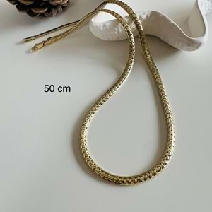 XUPING 14K ÖRGÜ ZİNCİR KOLYE 50CM-GOLD ACR7782