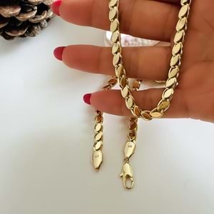 XUPING 14K ARPA ZİNCİR KOLYE 50CM-GOLD ACR7783