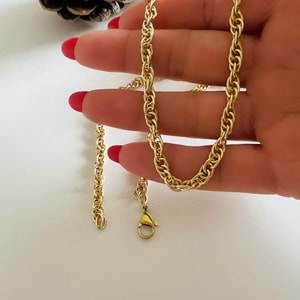 XUPING 14K BURGU ZİNCİR KOLYE 50CM-GOLD ACR7795
