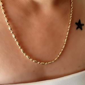 XUPING 14K DORİKALI BADEM KOLYE 50CM-GOLD ACR7801