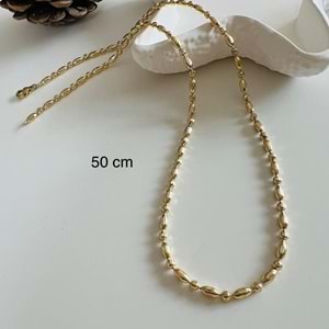 XUPING 14K DORİKALI BADEM KOLYE 50CM-GOLD ACR7801