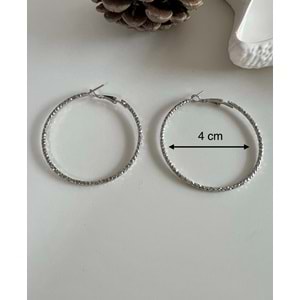 IŞILTILI HALKA KÜPE-GÜMÜŞ RENK ACR7843