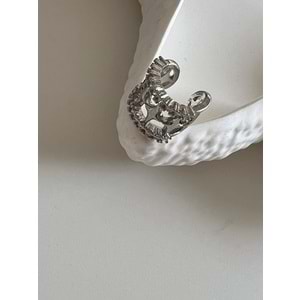 YILDIZLI KIKIRDAK (EARCUFF) KÜPE-GÜMÜŞ RENK ACR7957