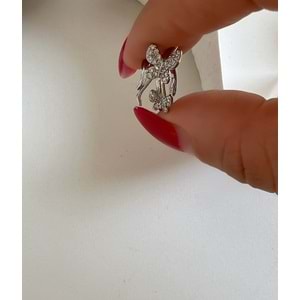 KELEBEKLİ KIKIRDAK (EARCUFF) KÜPE-GÜMÜŞ RENK ACR7963