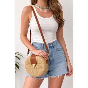 GADE EL YAPIMI BALIKSIRTI HASIR ASTARLI DAVUL ÇANTA ACR8191