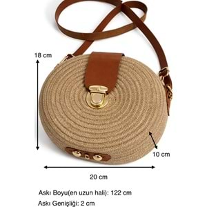 GADE EL YAPIMI BALIKSIRTI HASIR ASTARLI DAVUL ÇANTA ACR8191