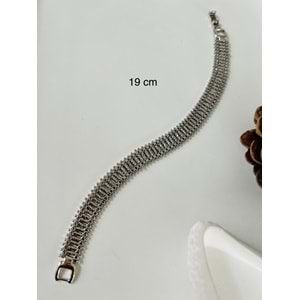 XUPING ÇUBUK HASIR BİLEKLİK 19CM-GÜMÜŞ RENK ACR8320