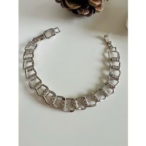 XUPING ZİRKON TAŞLI ZİNCİR BİLEKLİK 18+2CM-GÜMÜŞ RENK ACR8330