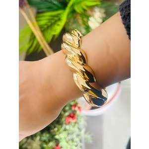 VİNTAGE KALIN BURGU KELEPÇE-GOLD RENK ACR8478