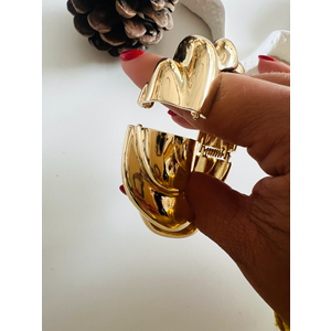 VİNTAGE KALIN BURGU KELEPÇE-GOLD RENK ACR8478