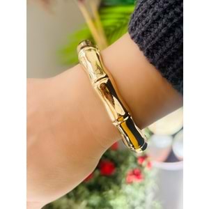 VİNTAGE KEMİK MODEL KELEPÇE-GOLD RENK ACR8482