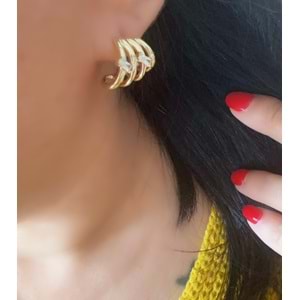 XUPING 14K DÖRTLÜ GÖRÜNÜMLÜ KÜPE-GOLD RENK ACR8539