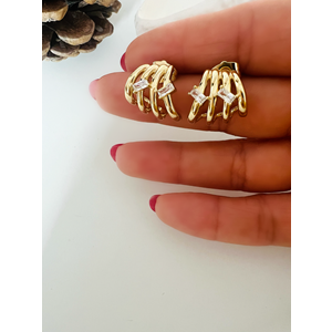 XUPING 14K DÖRTLÜ GÖRÜNÜMLÜ KÜPE-GOLD RENK ACR8539