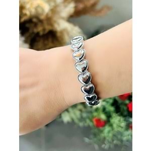 KALPLİ LASTİKLİ BİLEKLİK-GÜMÜŞ RENK ACR8604