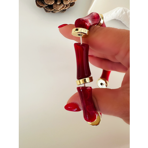 KIRMIZI HARELİ LASTİKLİ BİLEKLİK ACR8698