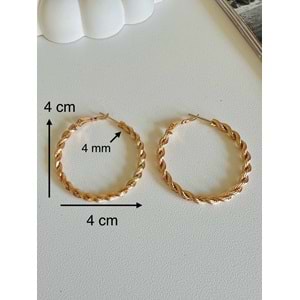 XUPING ROSE RENK BURGU HALKA KÜPE 4 MM ACR9009