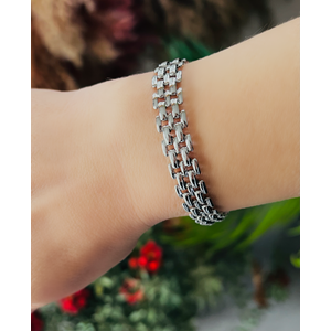 XUPING TAŞSIZ KORDON BİLEKLİK 19CM-GÜMÜŞ RENK ACR9042