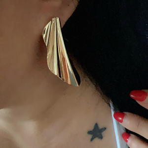 ÖZEL SERİ YAPRAK KÜPE-GOLD RENK ACR9080