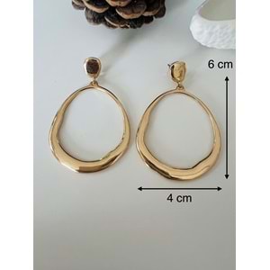 ÖZEL SERİ MARKA MODEL HALKA KÜPE-GOLD RENK ACR9083