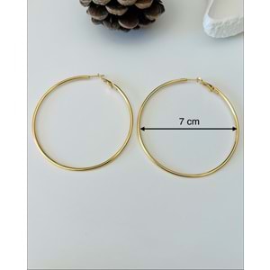 GOLD RENK ÇELİK BÜYÜK HALKA KÜPE ACR9270